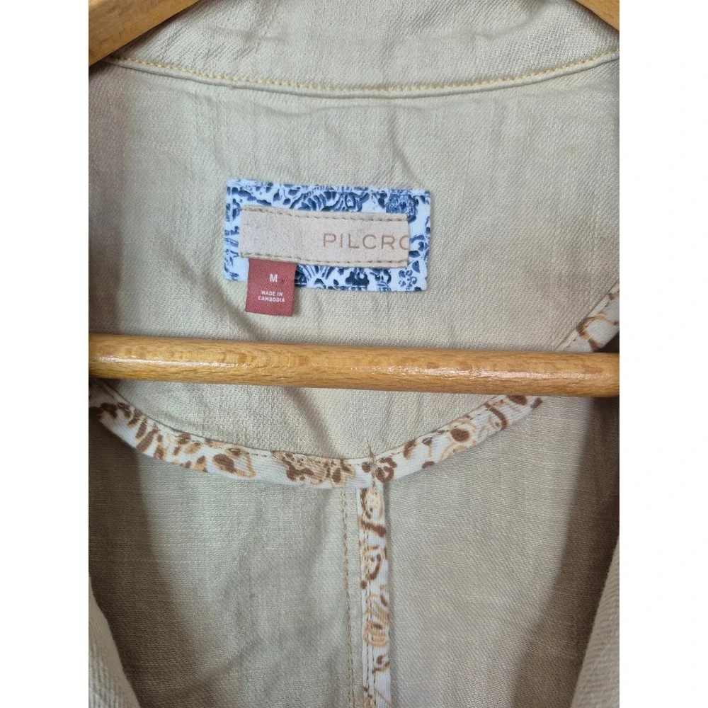 Pilcro and the Letterpress Linen Blend Oversized Blazer Jacket Size Medium